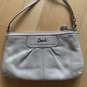 Coach Leather Wristlet, Tan